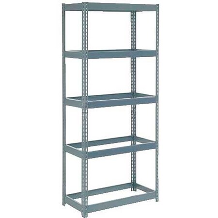 Global Industrial Extra Heavy Duty Shelving 36W x 18D x 60H With 5 Shelves, No Deck, Gray B2297662
